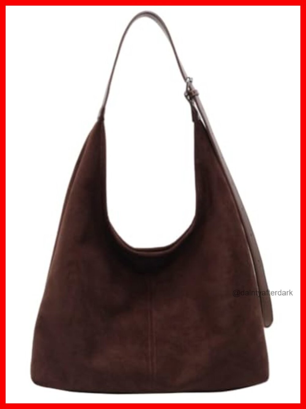 Suede Tote Bag Crescent Shoulder Crossbody Purse Women Satchel Work Bag